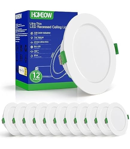 Faretti LED Da Incasso Per Cartongesso 5W (equiv. 40W), Set Da 30 Pezzi, Luce Bianca Naturale 4500K, Foro 75-95 Mm