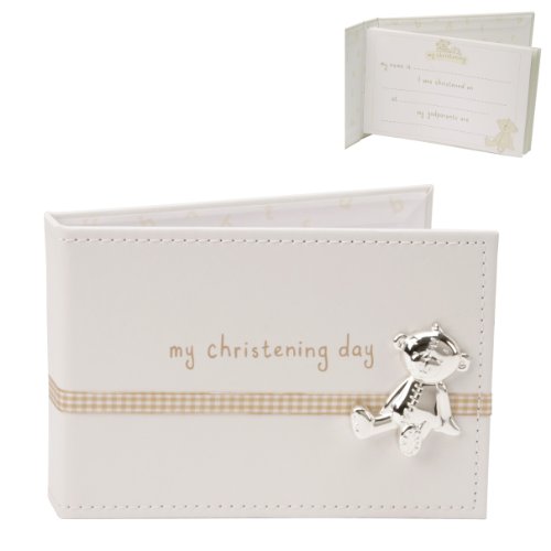 Button Corner PU Photo Album with Ribbon/Icon - My Christening 6"x 4"