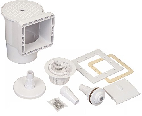 Well Solutions® Basic Einbauskimmer-Set Einlaufdüse Skimmer Stahlwand Pool