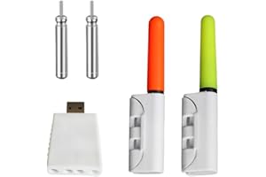 HFSAZJ 5Pcs Night LED Fishing Rod Light Luminous Stick Light, Rod Tip Lights for Night Fishing,Night Fishing Pole Light & Bite Alarm,Rod Tip Glow Sticks Tube Tackle