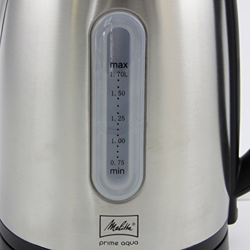 Melitta Wasserkocher Prime Aqua 1,7 Liter, Edelstahl, 2.200 Watt, schwarz/Edelstahl 101802 - 2