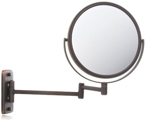 Makeup Mirror,Magnifying Wall Mounted Swivel Mirror Round Bronze Makeup Sided Bathroom Vanity