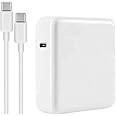USB-C Power 61W Adapter Charger Replacement for MacBook Pro 13 Inch/12 Inch/14 Inch, Compatible with MacBook Air/iPad Pro/Type C Laptop,Included USB-C to USB-C Charger Cable