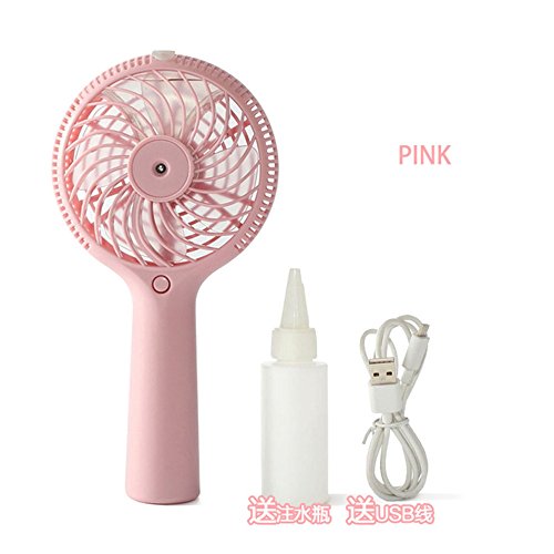 ZIJIFAN Mini handheld spray small fans student hostels refrigerant charge portable usb portable air-conditioning, Pink