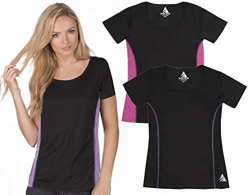 United Sport Women's Sports Top (Sizes S-2XL) High Performance Quick Dry Base Layer - Short Sleeve T-Shirt Great for Yoga Running Gym