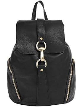 FORTY° Rucksack ECHT LEDER schwarz Damen