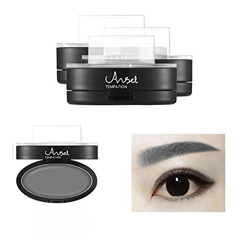 Vovotrade ❤❤Engel Versuchung Stempel Augenbraue Augenbrauen Brow Stempel Pulver Delicated Natürlich Perfect Enhancer Straight United Augenbraue (Grau) - 2