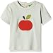 Little Green Radicals Unisex Baby An Apple A day Applique T-Shirt, Light Green, 18-24 Months