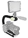 Produktbild MyGadget Kamera Stabilisator Stielhalterung [3 Hot Shoe Mount] - Camcorder Halterung/Action Griff Tragehilfe für DSLR, DV + DC Sony Nikon Canon UVM.