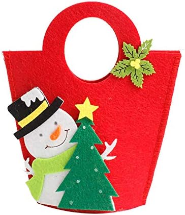 jEZmiSy Christmas Santa Snowman Elk Candy Apple Bag Container Ornament Gift Sack Pouch Snowman