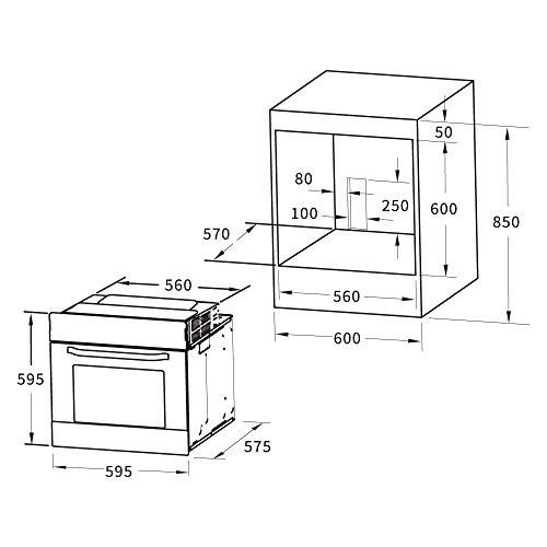 KKT KOLBE SET8015W1IND2 (Herd Set Induktionskochfeld, Touch-Control, 2x Teleskopausz., echte Heissluft, Backofen und Kochfeld mit Automatik) - 5