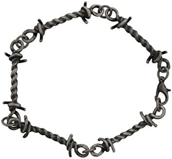 Fad Treasures Burnished Barbed Wire Bracelet Silver