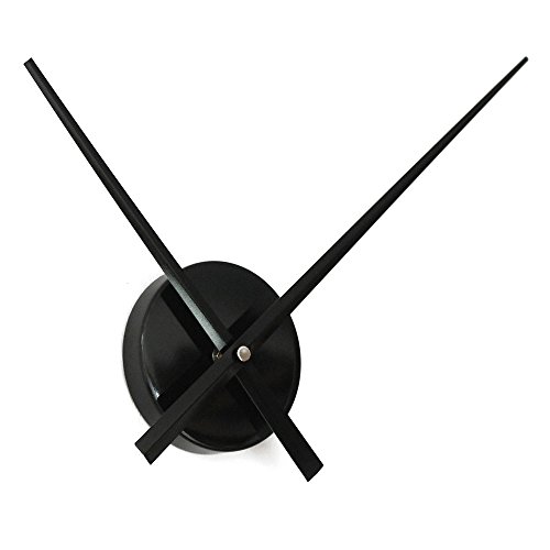 HAB & GUT (A01V10) schlichte Wanduhr BIG TIME ohne Ziffernblatt, hochwertiges Quarzwerk, Farbe: SCHWARZ, Umlauf: 50 cm, Material: Aluminium (kein Kunstoff!) - 2
