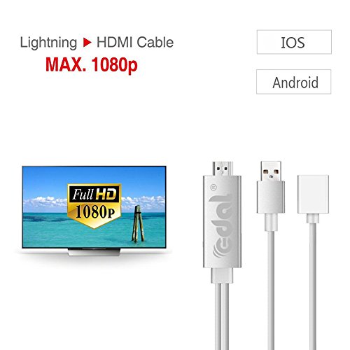 Crysle Blitz auf HDMI Adapter, Blitz Digital AV auf HDMI Kabel Stecker für iPhone 7 7 Plus 6s 6s Plus 6 6 Plus 5 5c 5s SE, iPad Air / Mini / Pro, SAMSUNG: S5, S6, HINWEIS 4, HINWEIS 5, HINWEIS 7 HUAWEI P8, P9 ( Weiß) - 9