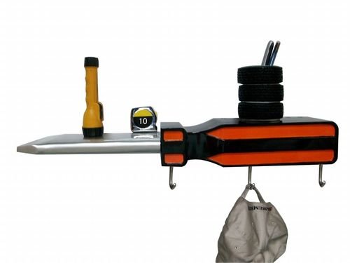 Preisvergleich Produktbild Schraubenzieher 3D Wandregal mit Kleiderhaken
