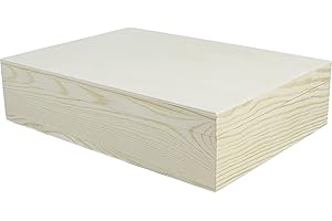 INNSPIRO Caja madera de pino macizo y chapa rectangular 29x21x7cm. (11)