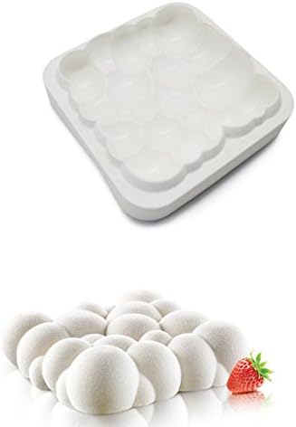 Tochange Cloud Cake Silicone Mold Baking Tools Cake Mold DIY Cake Mold Creative Kitchen Tools (220 * 41mm 181 * D48mm) Kitchenware (Color : White)