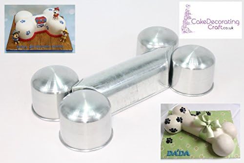 3D Novelty Cake Baking Tins Pans | Dog Bone Cake Shape | 3 " Deep