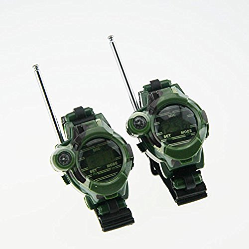 Toy Walkie Talkie Watches 7 in 1 Children Kids Watch Radio Outdoor Game Interphone 1 Pair