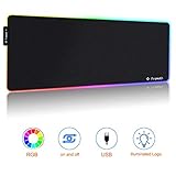 rainbow rgb led strips 【Tragbare und USB-Verbindung】Dank des flexiblen Stoffdesigns lassen sich die Mousepads für den Transport einfach zusammenrollen oder zwischen Laptop-Bildschirm und Tastatur klemmen. LED Gaming Mauspad die USB-Stromversorgung,des Computers kann jederzeit und überall verwendet werden.