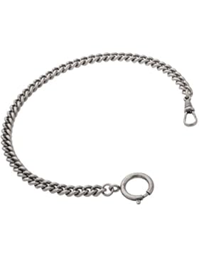 Cadenis Kette für Taschenuhr Flachpanzerkette im Antik-Look 7 mm / 30 cm