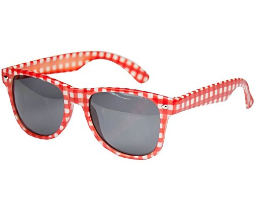 Brille rot-weiss kariert - 2