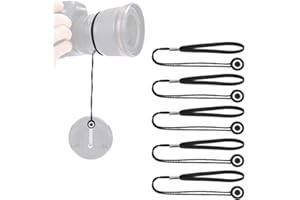 Vesaneae 5 Stück Objektivdeckel, Objektiv Deckel, Objektivdeckel Objektivkappe mit Halter, Kamera Objektivdeckelhalter, Objektivdeckel Halter mit Schnur, Objektivkappe Schnur für die Meisten Kamera