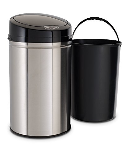 Echtwerk ES-AE-0270 Infrarot-Sensor Abfalleimer 30 L aus Edelstahl - 2