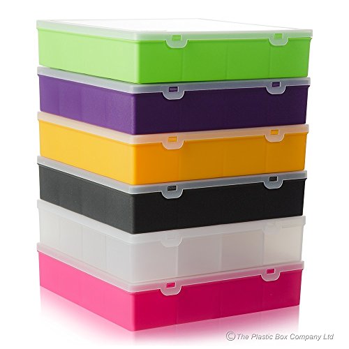 Wham 23228 Sortierbox 16-Fächer, Sortierkasten Sortimentskasten 29 x 30 x 6,5 cm- Clear