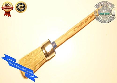 #BB30 - 30mm - MEDIUM - CHALK PAINT pure bristle and synthetic SHABBY CHIC ROUND furniture painting BRUSH paintbrush
