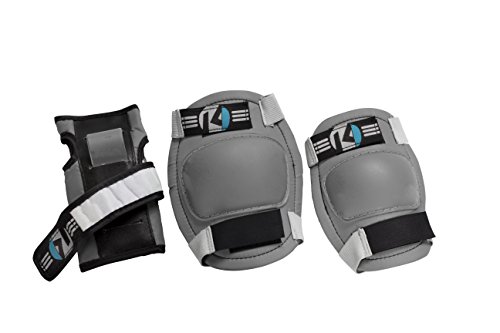Kryptonics Starter Knee, Elbow, Wrist Pad Set - Grey by Kryptonics