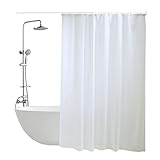 Duschvorhang Weiss - 120 x 200 cm Duschvorhang in weiß Anti-Schimmel Duschvorhang für Badezimmer