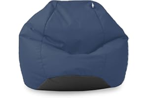 rucomfy Beanbags Kids Classic Cotton Bean Bag. Home or Bed Room Chair. Durable & Comfortable. Machine Washable - 65 x 85cm (Denim Blue)