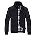 Produktbild TWBB Herren PU Leder Jacke mit Fleecefutter Slim Fit Vintage Klassisch Blusen Jacket Lederjacke Windbreaker Mit Reißverschluss