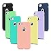 Produktbild 7 x iPhone 7 Hülle, SpiritSun Transparent Handy Hülle für Apple iPhone 7 (4.7 Zoll) Weich TPU Silikon Schutzhülle Niedlichen Muster Schale Tasche Ultradünnen Etui Anti-stoß Kratzfeste Case Cover - Rosa + Schwarz + Gelb + Blau + Lila + Grün + Navy Blau