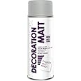DECO COLOR DECORATION_MATT UNIVERSAL SPRAY PAINT MULTI-PURPOSE SATIN MATT FINISH ART CRAFT ART DECOR DIY (RAL 7035 Grey light_matt)