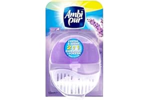 12 x Ambi Pur WC - Lufterfrischer (Halter + Refill 55ml) - Lavendel und Rosmarin