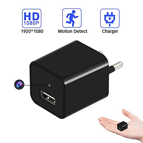 Preisvergleich Produktbild Tangmi 1080P HD Mini Überwachungskamera tragbare kleine Kamera USB Aufladeeinheit Bewegung entdecken mit 32GB