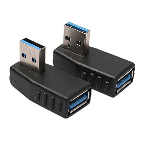 Balai USB 3.0 Stecker auf Buchse 90 Grad Adapter Kupplungsstecker Linker und Rechter Winkeladapter, 2 Stk - 3