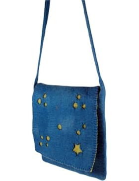 Guru-Shop Filz-Tasche 19, Herren/Damen, Blau, Wolle, Size:One Size, 28x28 cm, Handtasche, Einkaufstasche, Schultertasche...