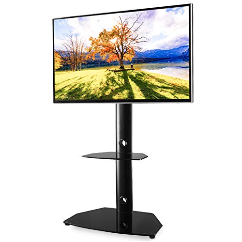 RFIVER Soporte TV de Suelo de 27 a 55 Pulgadas con Giratorio y Altura Ajustable TF7001