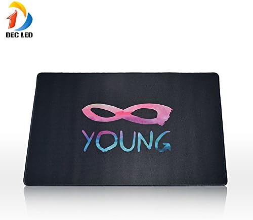 DEC LED Extended Gaming Mouse Pad Large Size ( 600x400x1.5mm ) Water-Resistant Mouse Mat with Non-slip Rubber Base, Special-Textured Surface, Laser & Optical Mouse Compatible - Masquerade mask and young