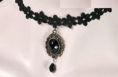 Gothic Lolita Retro Vintage Lace Collar colgante Gargantilla (a00190)