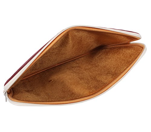 13 Zoll Laptoph  lle  Boh  me Stil Canvas-Gewebe H  lle Sleeve Tasche f  r Laptop   Notebook Computer   MacBook   MacBook Pro   MacBook Air Wein Rot 1