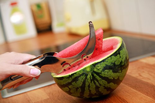 Das Original Schneid-König! Der Hit im Sommer! Rostfreier Stahl Wassermelone schneider - 4