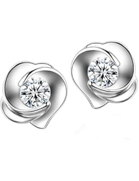 Aierwish Twist – Basic Love 925 Sterling Silver Cubic Zirconia Women hypoallergen Stud Earrings Set With Case