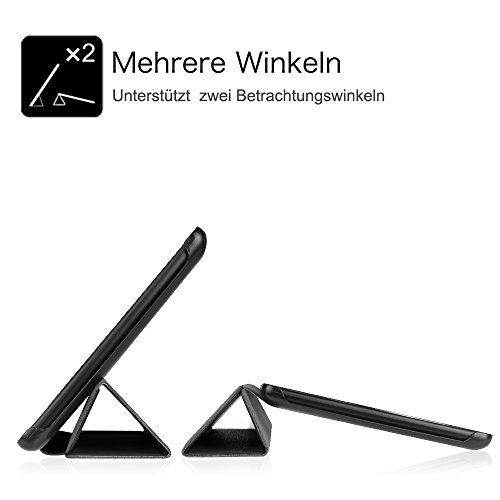 Fintie Fire HD 8 2015 Hülle – Ultra Slim Lightweight Schutzhülle Tasche Smart Shell Case mit Standfunktion und Auto Sleep / Wake Funktion für Amazon Fire HD 8.0 Zoll (5. Generation – 2015) Tablet, Schwarz - 5