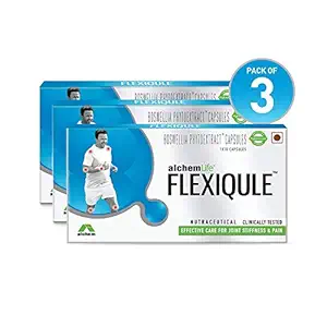 Alchem Life Flexiqule - A Natural Care For Joint Stiffness & Pain (Pack Of 3 Strips) (Ayurveda-32)