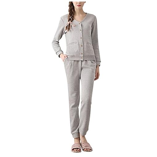 Dolamen-Coppie-Pigiama-per-Donna-Signore-calda-molle-inverno-Pigiama-da-notte-Cotone-Donna-Pigiama-invernale-manica-lunga-Top-Pantaloni-con-tasche