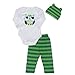 Amison Newborn Baby Sets Three-Piece Unisex Climbing Clothes Baby Rompers (80, Green)